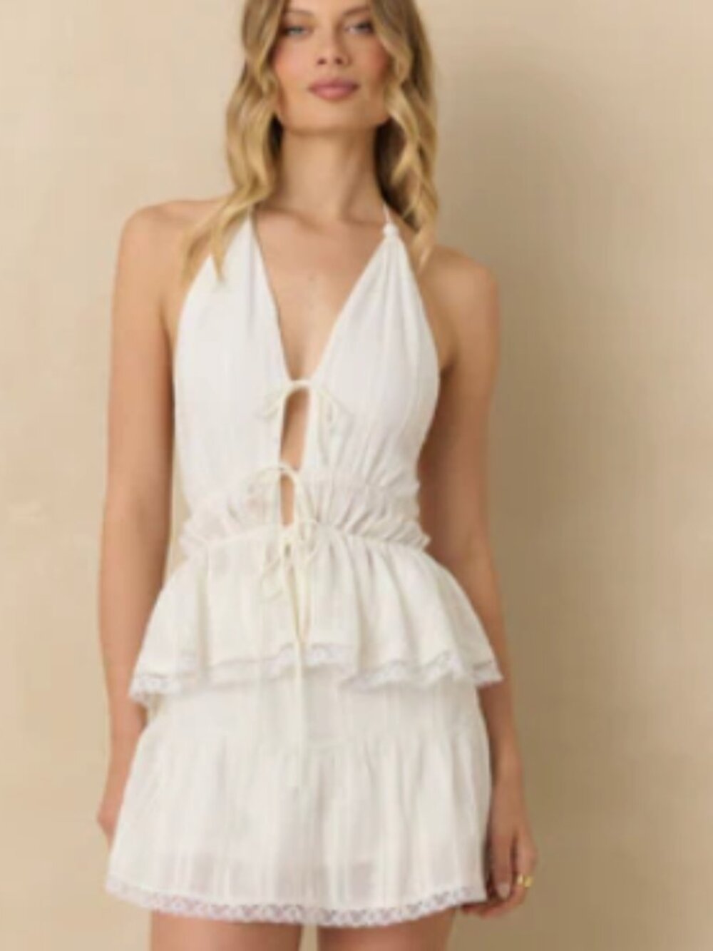 BRAND NEW VINTAGE HAVANA Tie Front Halter Top